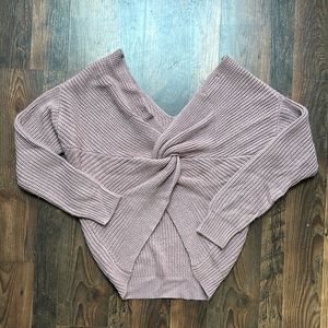 Reversible twist back sweater